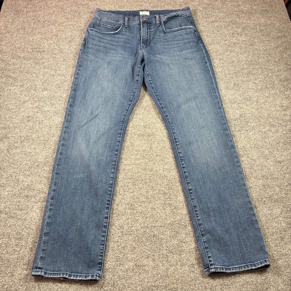Hudson Byron Straight Jeans Womens 33 Blue Mid Rise Stretch Denim Premium Pants